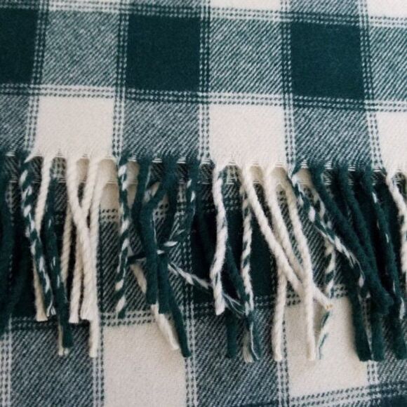 Vintage Poncho Blanket Mondi Italy Wool Plaid Wrap Stadium Blanket New Old Stock - Picture 5 of 7